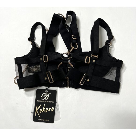 Honey Birdette Kukuro Bra in Black - Picture 4 of 5